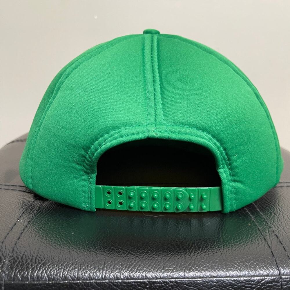Baseball Cap Two Tone Snap Back Polyester Green W… - image 3